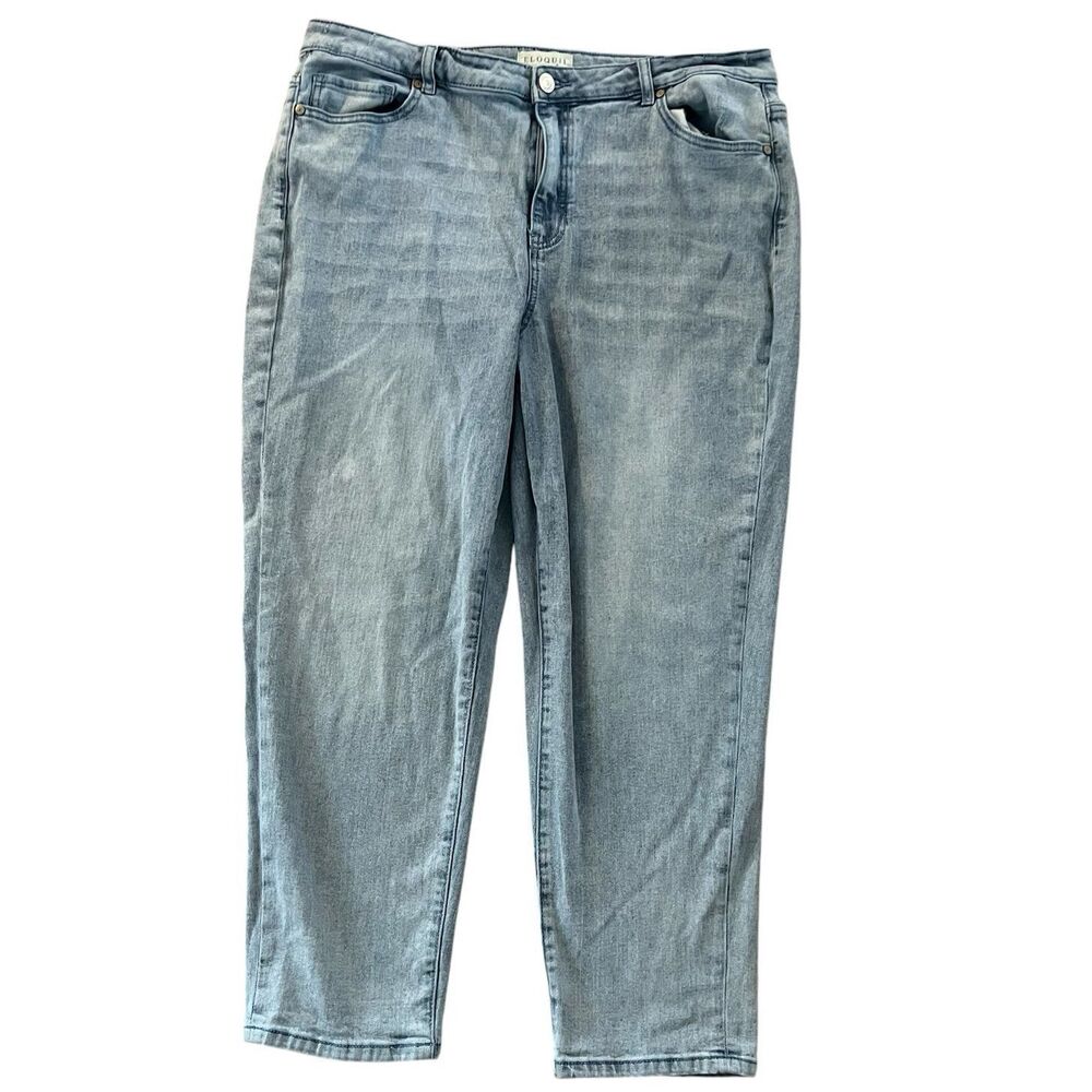 Eloquii Denim Relaxed Fit Straight Leg Jeans Sz 18
